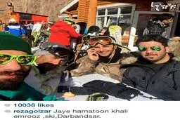 اسکی ستارگان سینما در پیست دربندسر/عکس