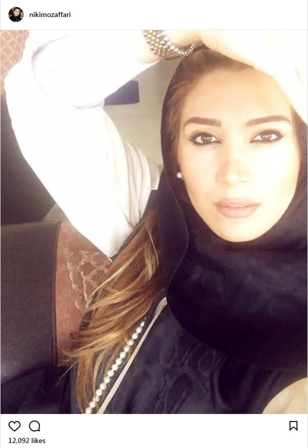 سلفی نیکی مظفری؛ دختر مجید مظفری / عکس