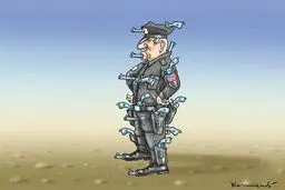 جدیدترین لباس پلیس آمریکا!/ کاریکاتور