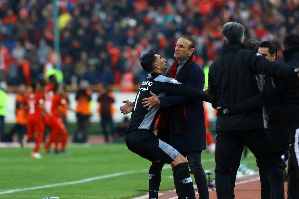 تصاویر شادی عجیب در حاشیه بازی دیشب پرسپولیس