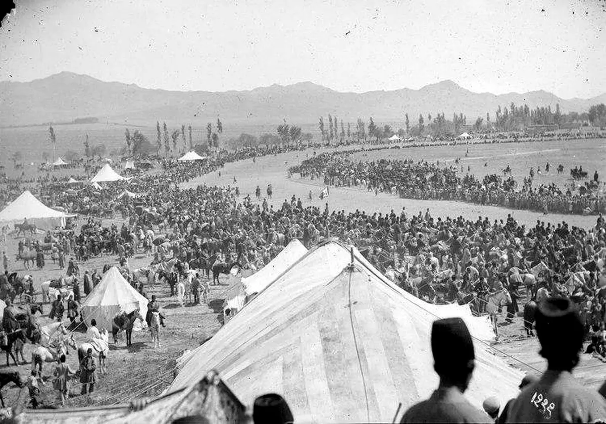 مسابقات اسب دوانی در زمان ناصرالدین شاه/ عکس