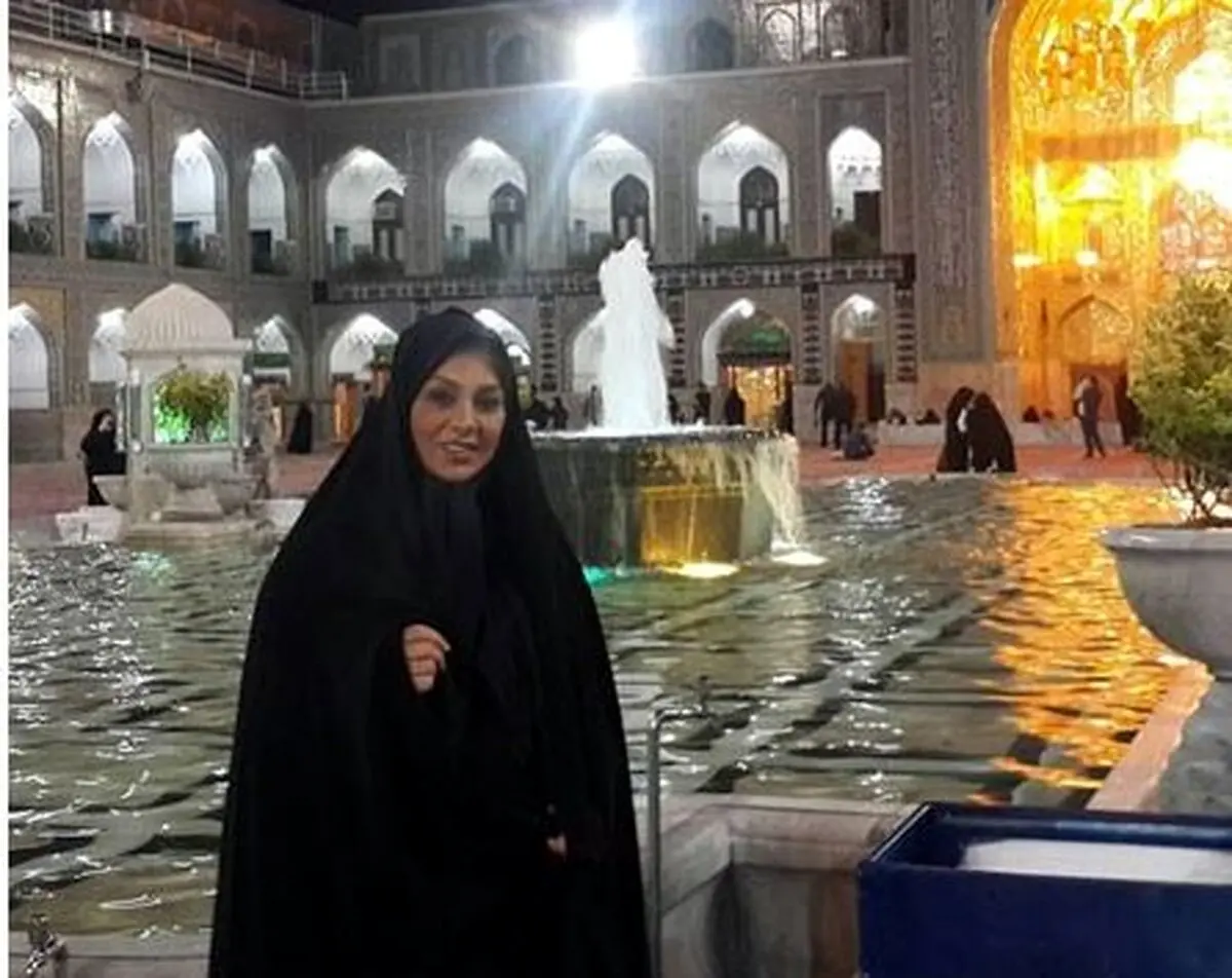 نسرین مقانلو در حرم امام رضا (ع) /عکس