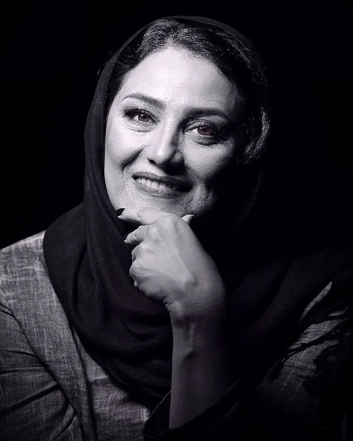 عکس سیاه و سفید از شبنم مقدمی