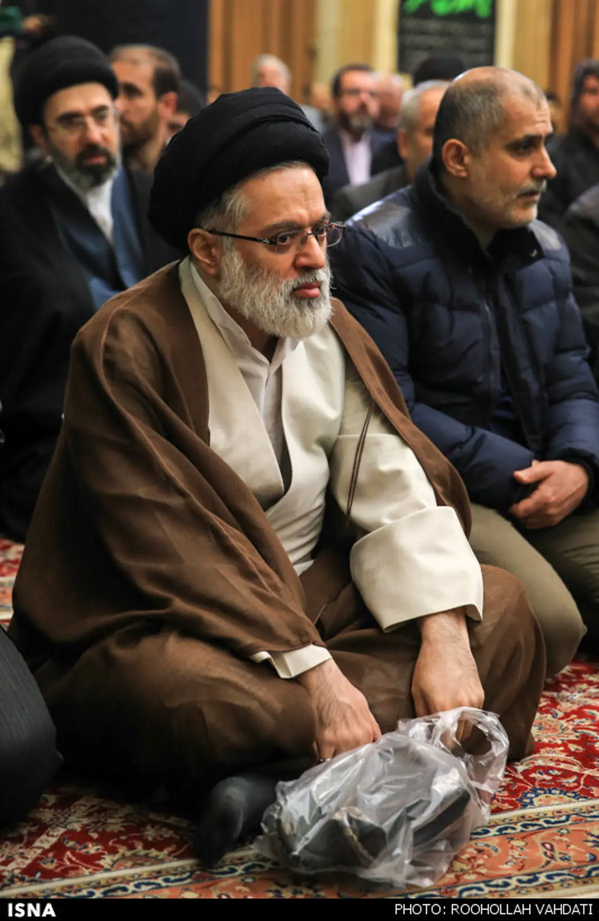 حضور 2 فرزند رهبری در مراسم ختم سلحشور/ عکس