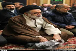 حضور 2 فرزند رهبری در مراسم ختم سلحشور/ عکس