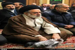 حضور 2 فرزند رهبری در مراسم ختم سلحشور/ عکس