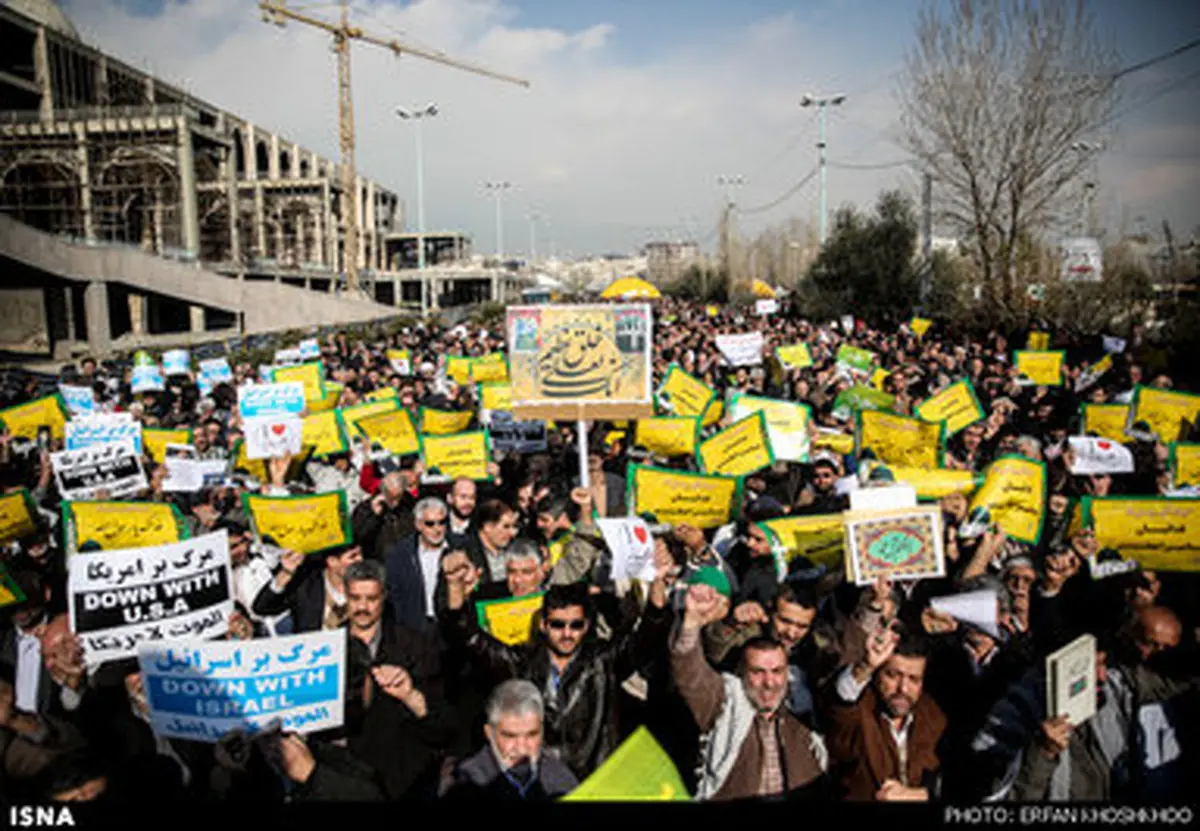 محکومیت اهانت به پیامبر (ص) در راهپیمایی بعد از نماز جمعه تهران/ تصاویر
