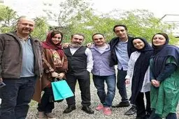 بازيگران سريال نمايش خانگى "گلشيفته" در يك قاب/عکس