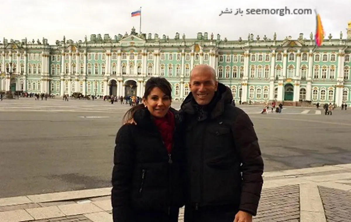 تصویری از زیدان و همسرش در سن پترزبورگ