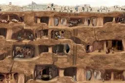 نمایی شگفت از شهر زیر زمینی در ترکیه/ تصاویر