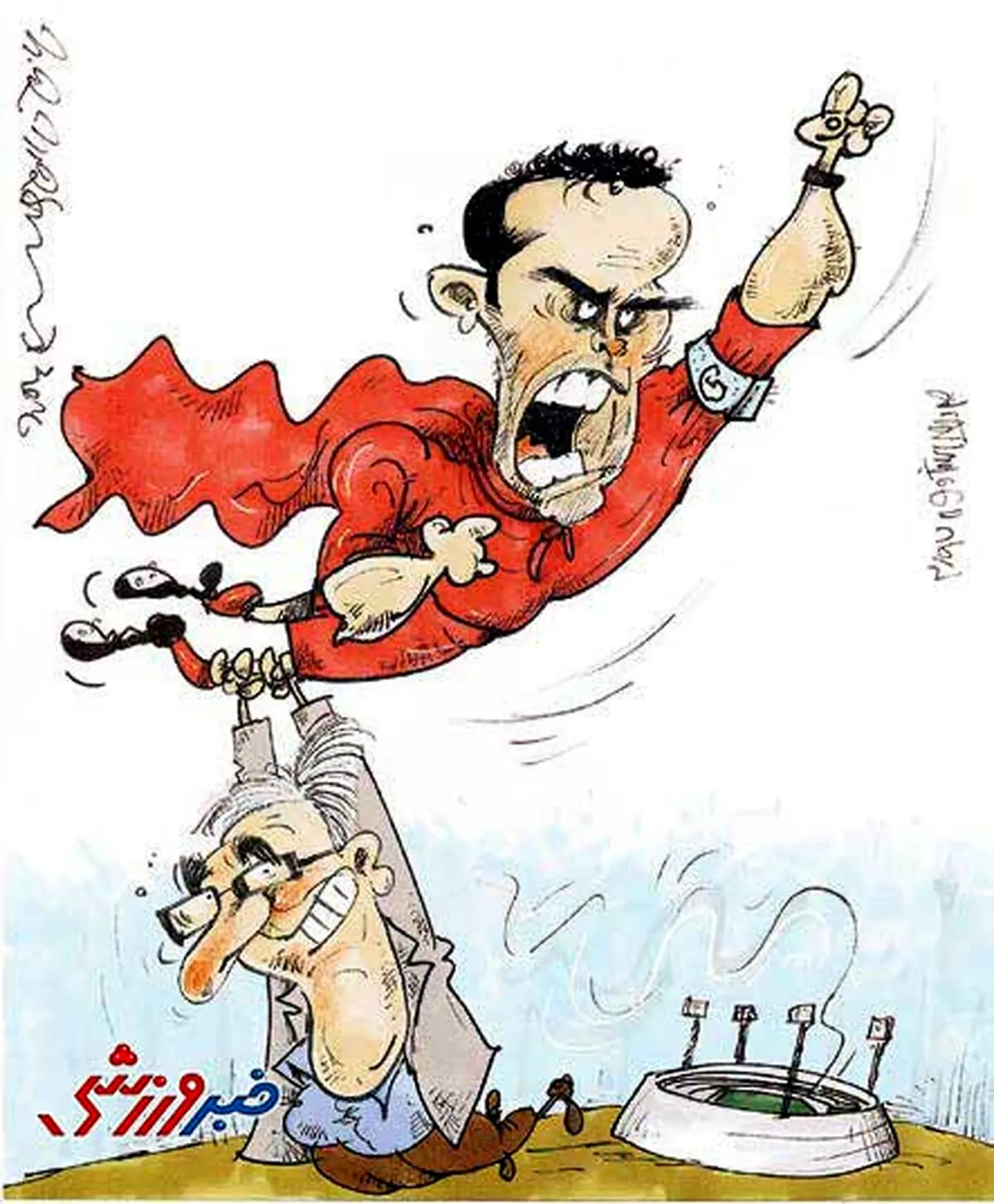 پرواز سوپرمن در حوالی استادیوم آزادی