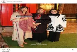 گوهر خیراندیش و دخترش به همراه نفیسه روشن در یک مراسم/ عکس