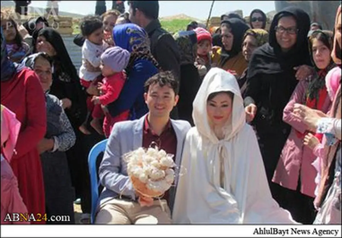 تصاویر جشن ازدواج زوج مسلمان چینی در روستای قلعه خان