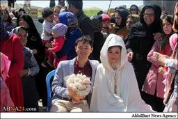 تصاویر جشن ازدواج زوج مسلمان چینی در روستای قلعه خان