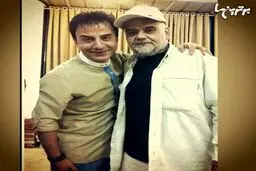 عمو پورنگ در کنار اکبر عبدی/ عکس