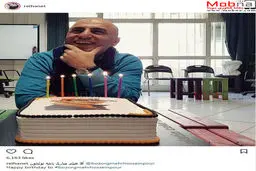 تصویری از کیک تولد بزرگمهر حسین پور/ عکس