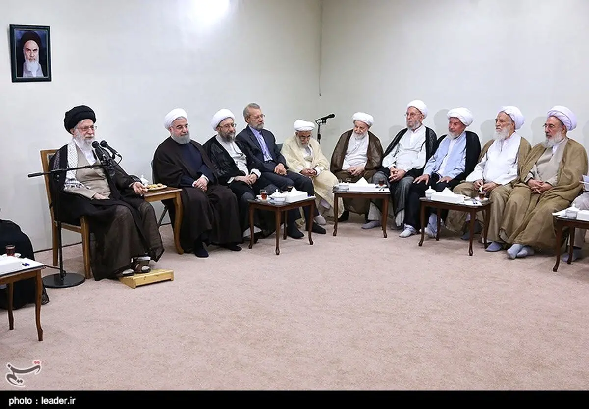 از لاریجانی‌ها، باهنر، جلیلی تا قالیباف، روحانی و ....در دیدار با رهبر انقلاب /تصاویر