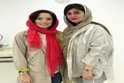 نگار جواهریان‌ و آرایشگرش‌ در سالن‌ زیبایی/عکس