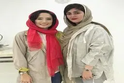 نگار جواهریان‌ و آرایشگرش‌ در سالن‌ زیبایی/عکس