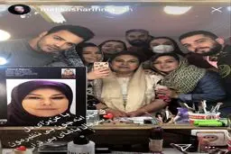 سلفى مليكا شريفى نيا در اتاق گريم سريال "پاهاى بيقرار"/عکس