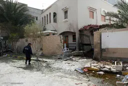 سفارت ایران در لیبی بعد از انفجار توسط داعش /گزارش تصویری