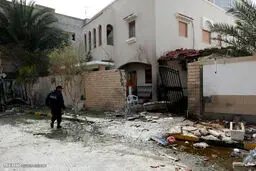 سفارت ایران در لیبی بعد از انفجار توسط داعش /گزارش تصویری