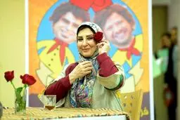 عکس مرجانه گلچین در پشت صحنه موچین