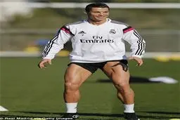 عضلات درهم تنیده رونالدو در تمرینات رئال سوژه رسانه‌ها+عکس