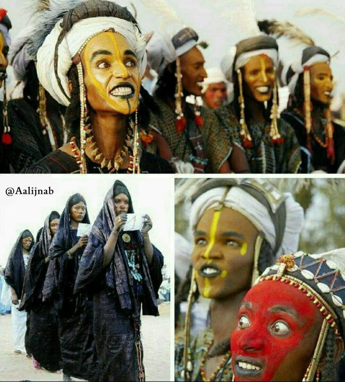 در قبیله و دابه، (نیجریه) مردان آرایش می کنند/عکس