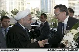 تصاویری از ورود حسن روحانی به آنکارا
