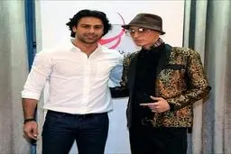 عکس: فرهاد مجیدی در کنار خواننده جنجالی