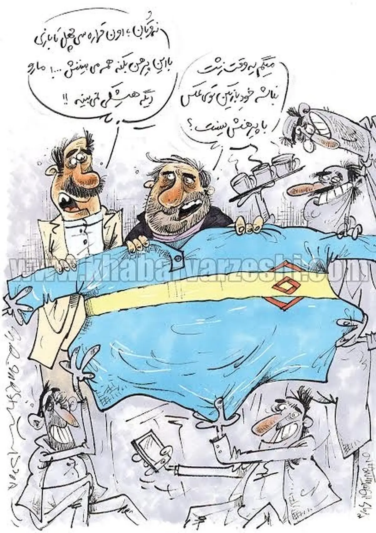سلفی بازی عجیب در لیگ برتر!/کاریکاتور