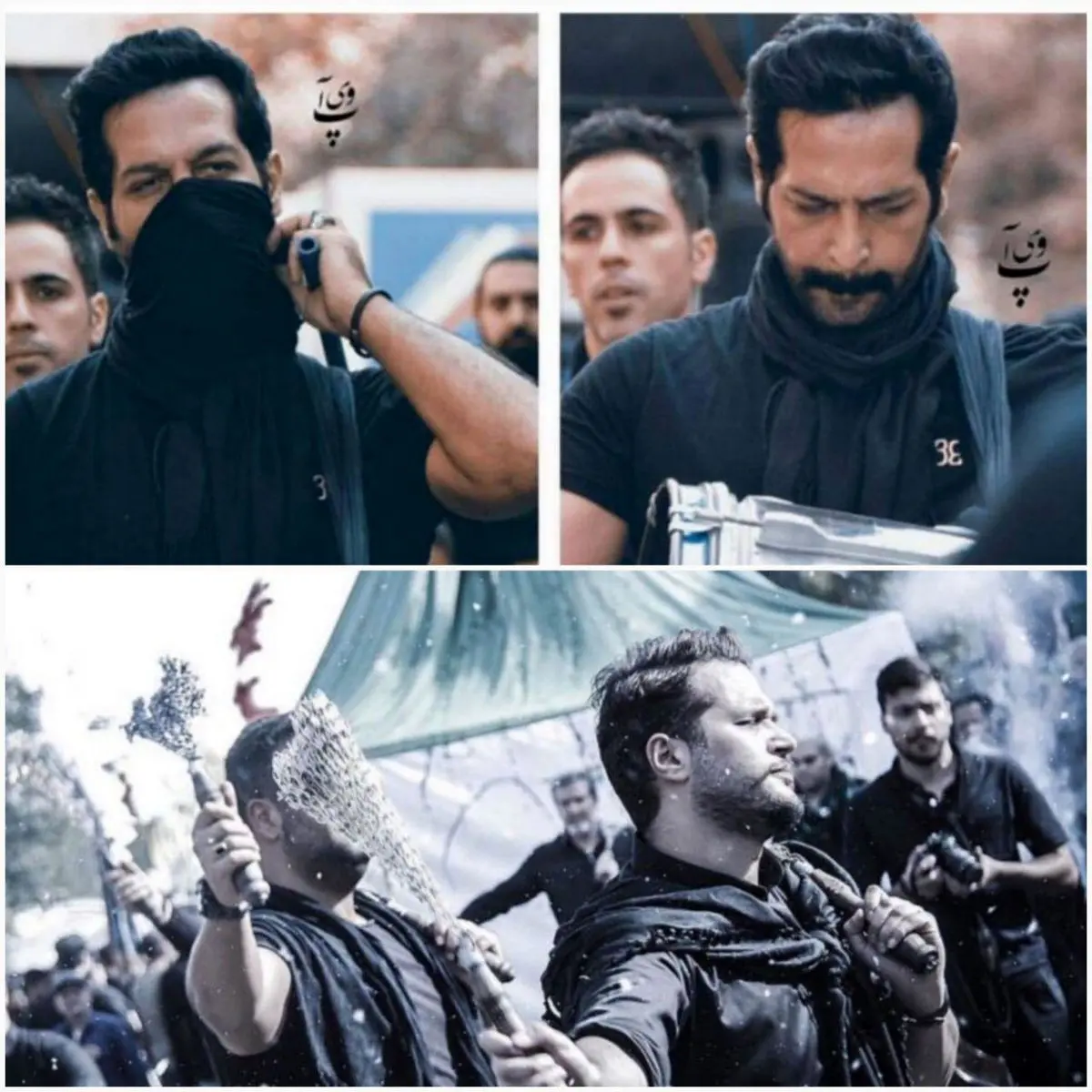 عزادارى كامران تفتى و سياوش خيرابى در تاسوعا و عاشوراى حسينى/عکس