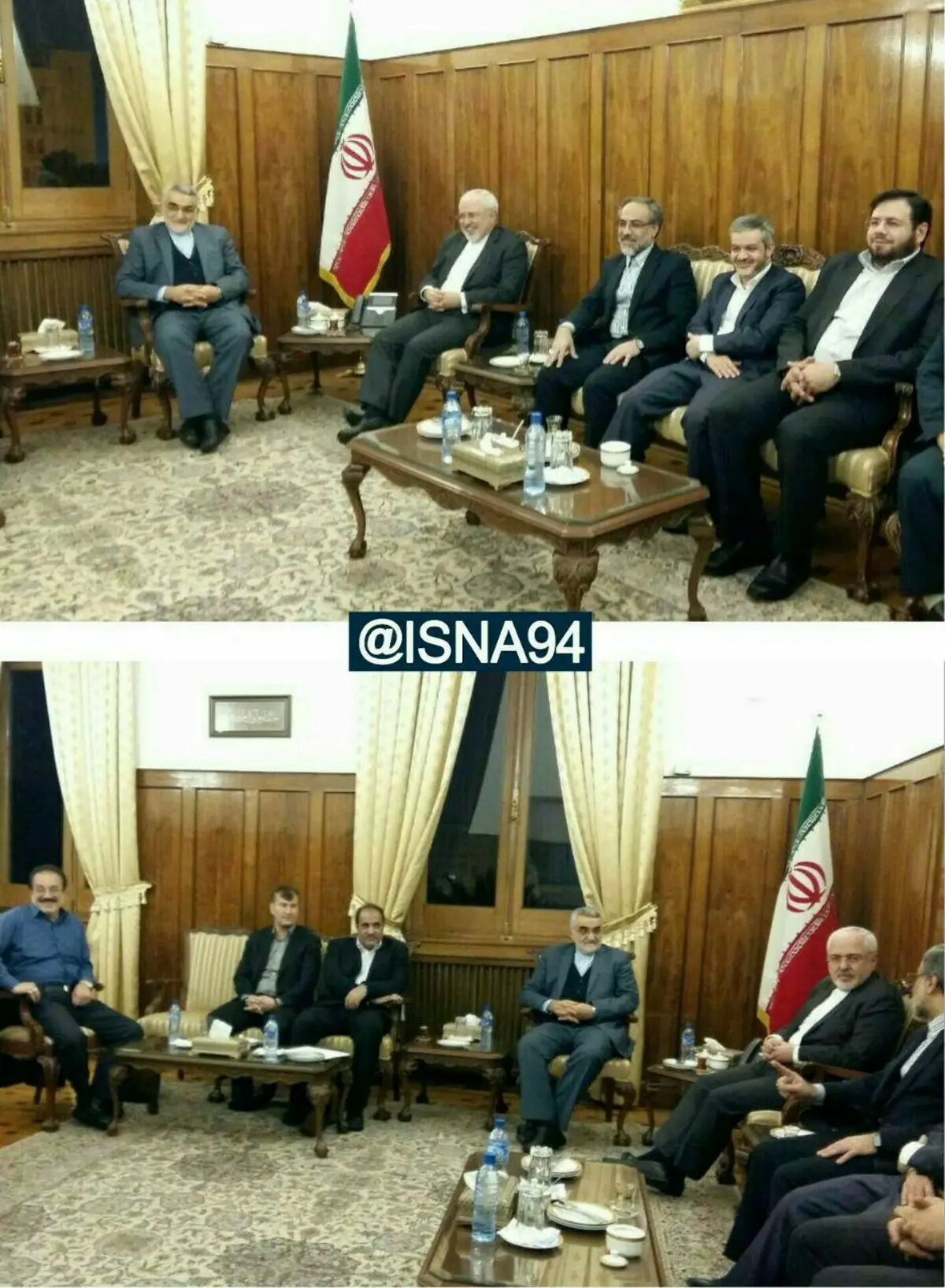 دلجویی رییس و اعضای کمیسیون امنیت مجلس از ظریف/عکس