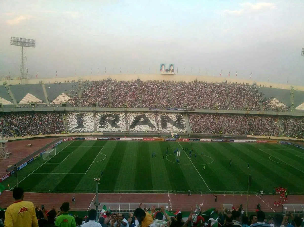 نمایی از ورزشگاه آزادی از طبقه دوم