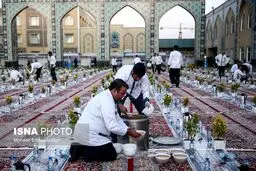 حال و هوای ضیافت افطاری در حرم امام رضا(ع)/تصاویر