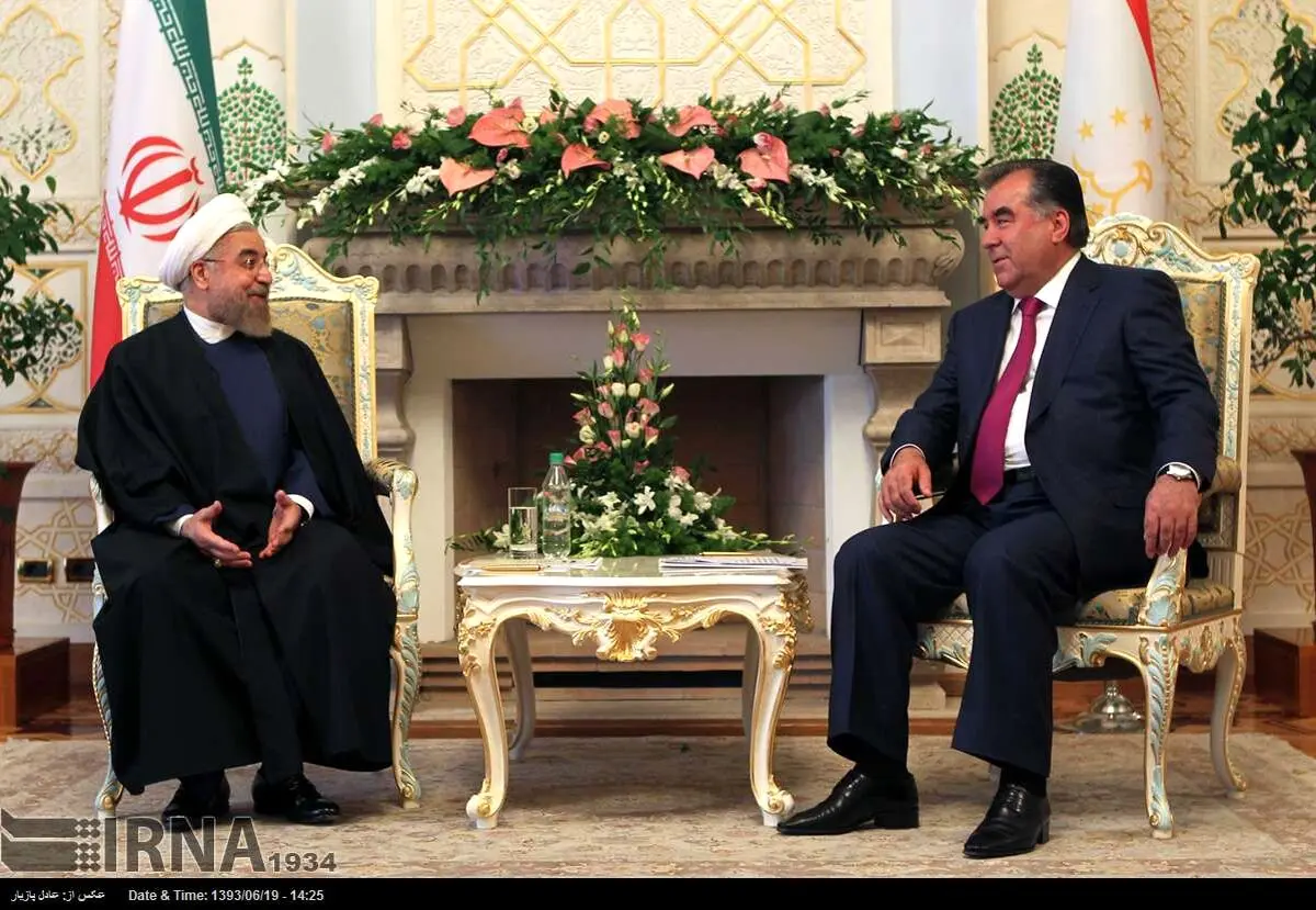 مذاکرات خصوصی روسای جمهوری ایران و تاجیکستان/ عکس