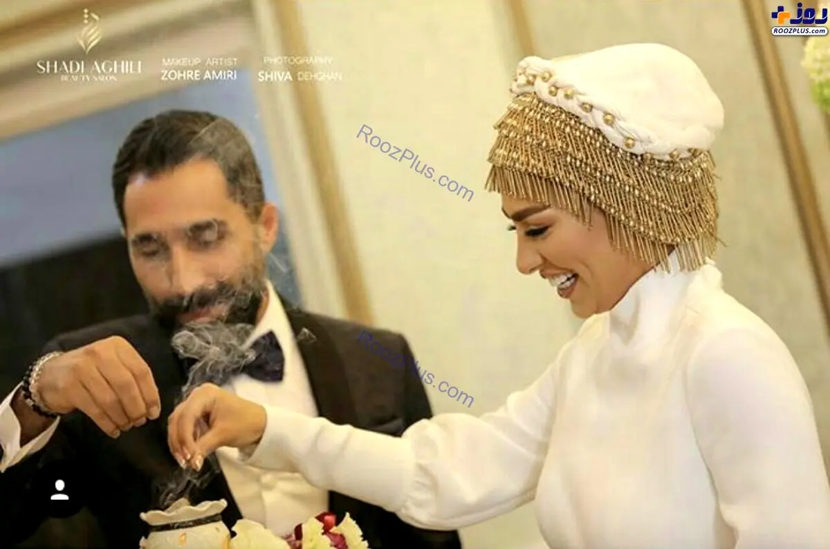 نمایی متفاوت از مراسم‌ازدواج سمانه پاکدل و هادی کاظمی+عکس