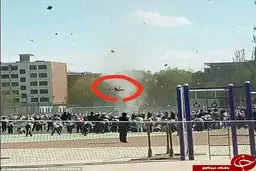 طوفان دانش‌آموز را در آسمان معلق کرد + تصاویر