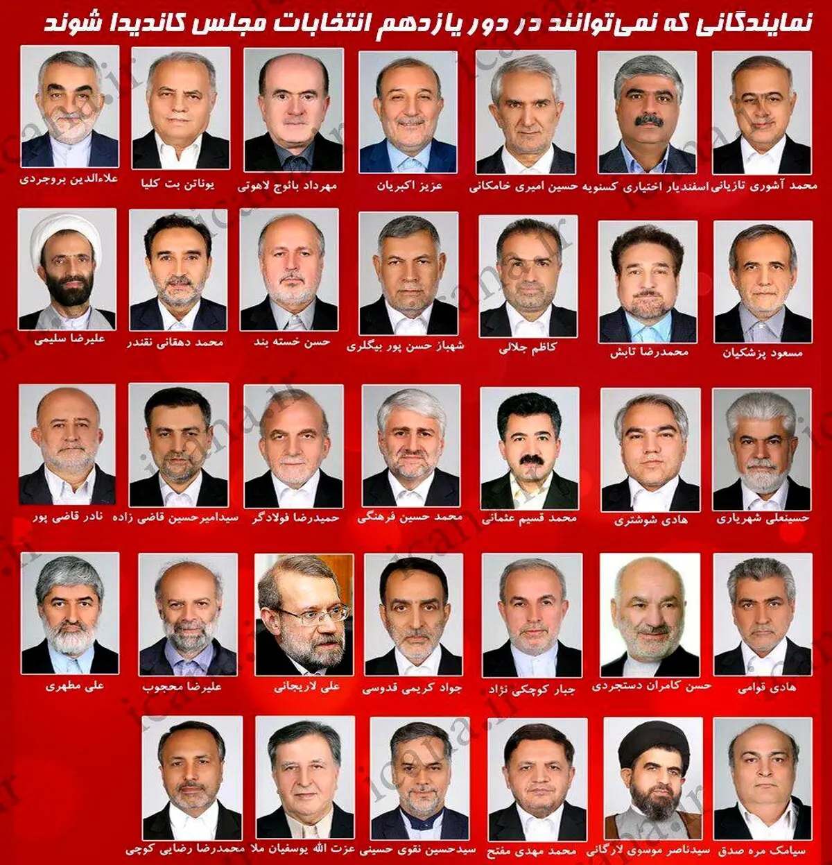 نمایندگانی که دیگر نمی‌توانند نماینده شوند