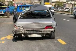  تصادف کامیون با ۱۴ دستگاه خودرو در تهران