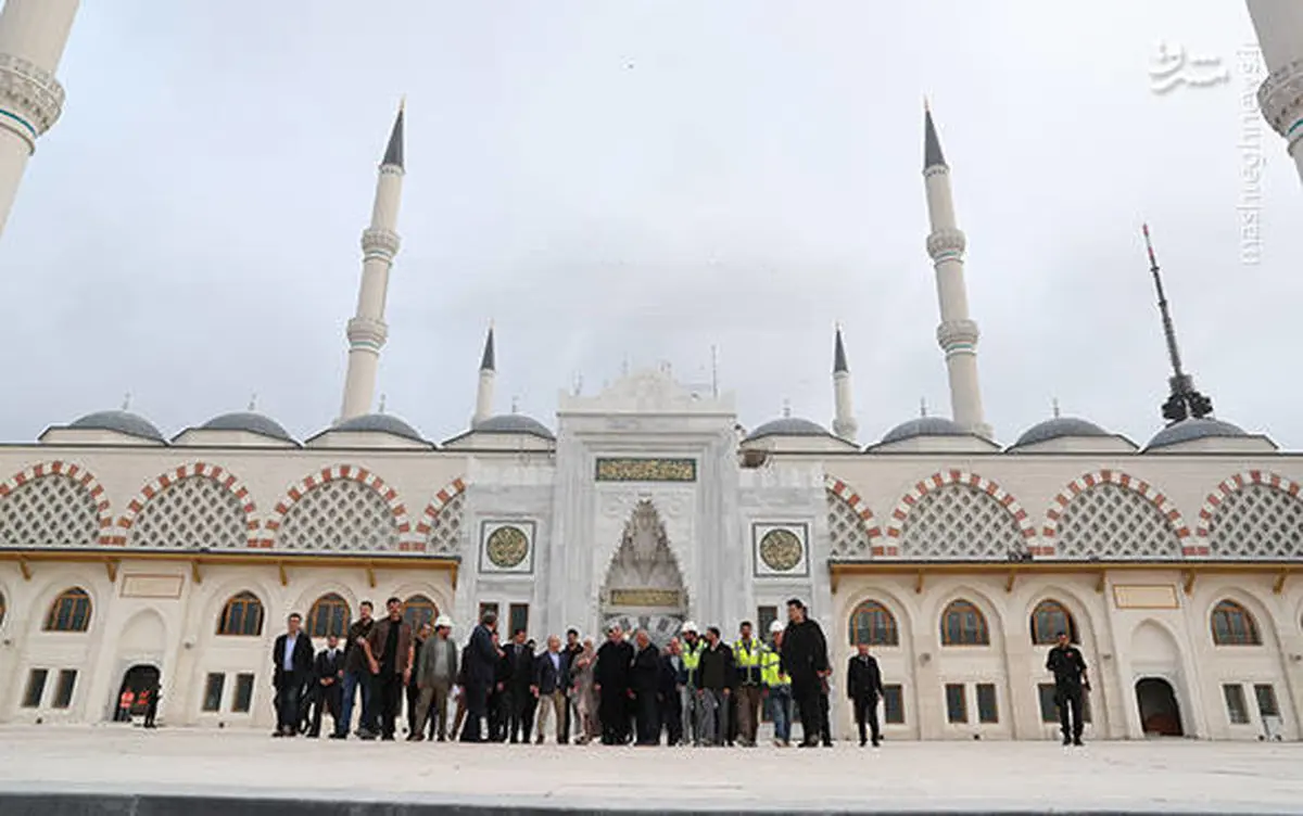 بازدید اردوغان از برزگترین مسجد ترکیه / تصاویر
