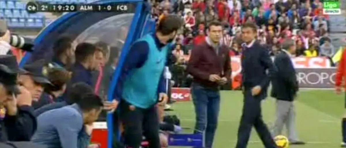 لجبازي آشکار لوئيس انريکه با پيکه(عکس)