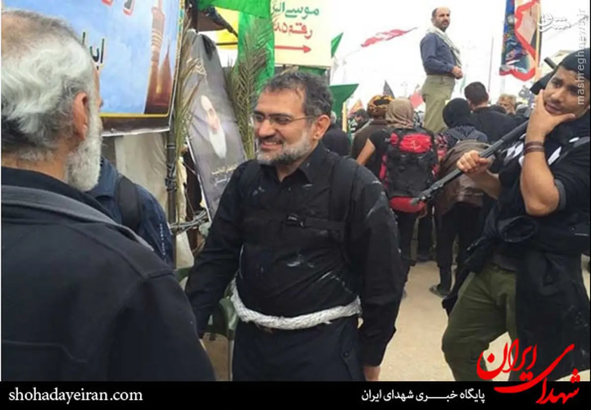 وزیر ارشاد دولت احمدی نژاد در پیاده روی اربعین/ عکس