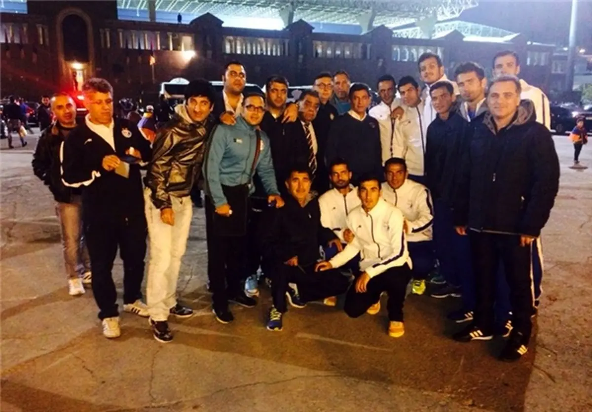 استقلالی‌ها تماشاگر بازی ارمنستان ـ صربستان+عکس