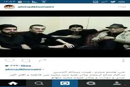 عکس اینستاگرامی احمد خمینی در کنار اکبر عبدی در مراسم شب هشتم محرم