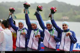 عکس/تیم ملی روئینگ 4 نفره  بانوان ایران