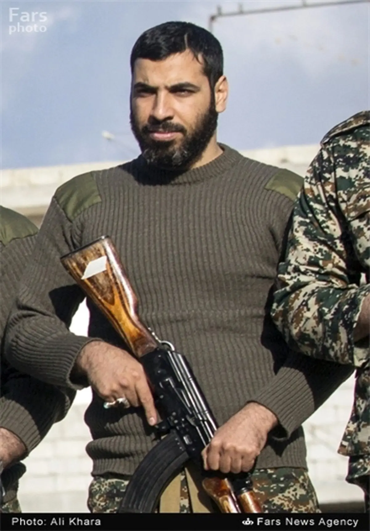 لحظات رزم یک شهید مدافع حرم+تصاویر