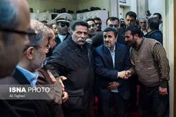احمدی نژاد در مراسم یادبود شهدای آتش نشان/ عکس