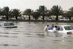 سیل شدید در شمال مکه مکرمه